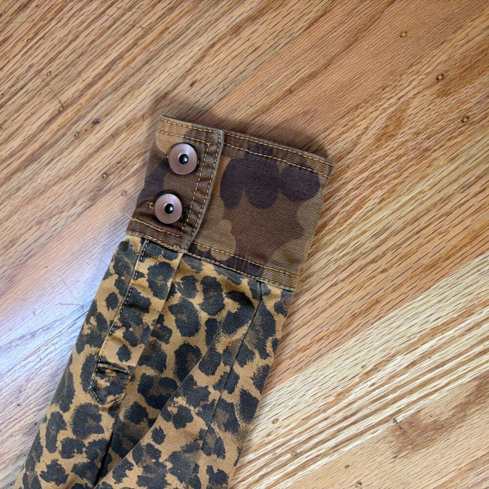 ANTHROPOLOGIE PILCRO Camo/Leopard Print Oversized Utility Jacket Womens Size S - Picture 5 of 10
